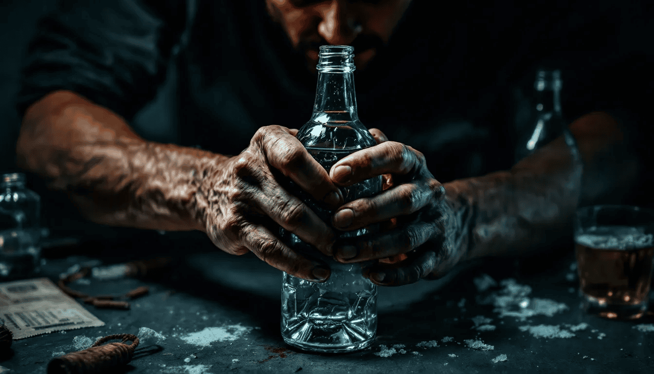 In this image, various patterns of addiction are depicted, showcasing the impact of chronic stress on mental health and well-being. Visual elements represent the stress response system, highlighting symptoms such as difficulty sleeping, anxiety, and physical signs like high blood pressure, emphasizing the need for coping skills and self-care to manage stress effectively.
